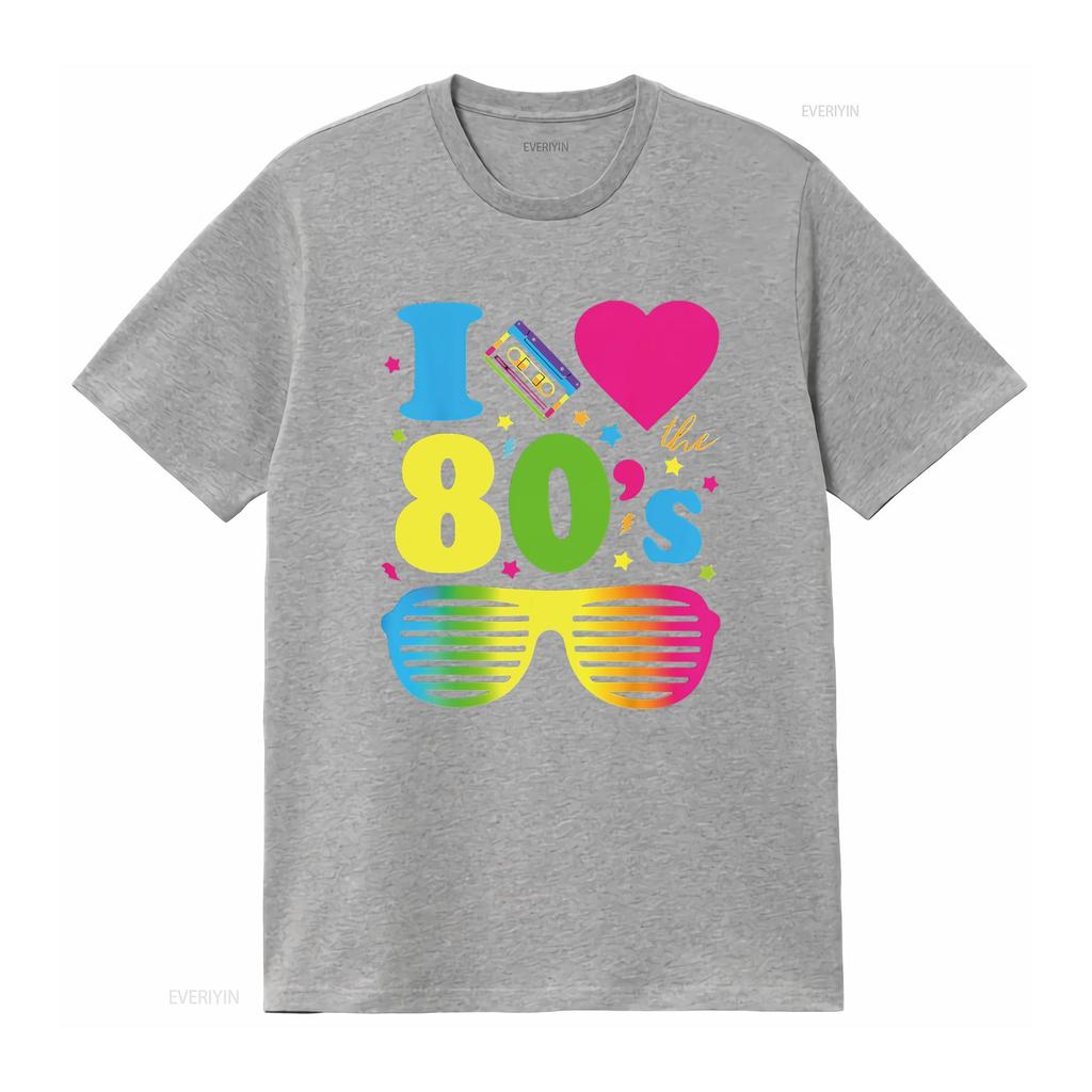 I Love The 80S Clothes For Women Party Funny T Shirt Vintage Washed Casual Slightly Soft Graphic Comfortable Breathable Unisex
