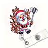 Santa & Reindeer Card Storage Clip, a Durable Christmas-themed Holder for Medical Staff and Students.