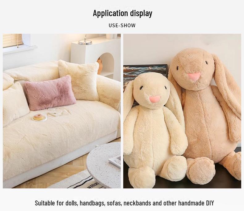 Thick Imitation Rabbit Fur Plush Fabric for Photography, Dolls, and Decorations