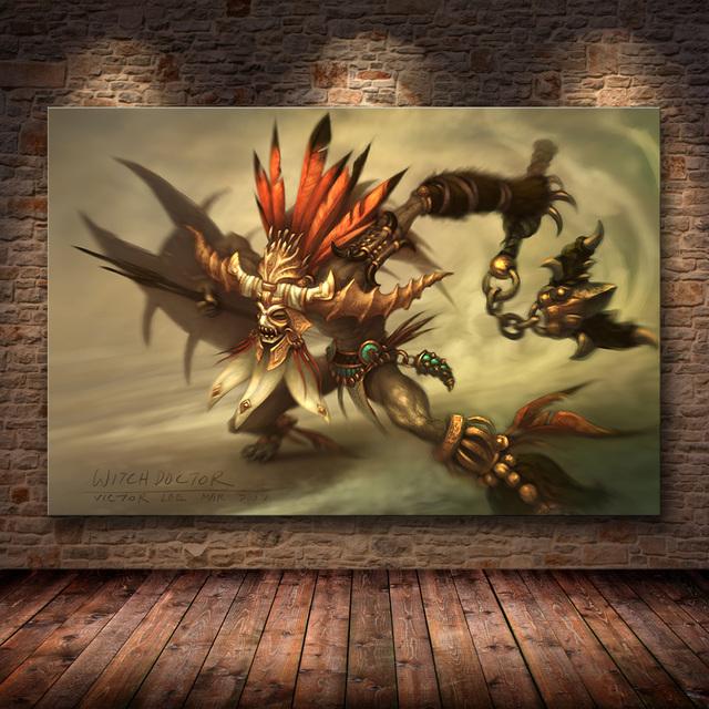 Canvas Game Poster Diablo 3 HD Pictures Art Paintings Canvas Art for Home Decor Painting Wall Art
