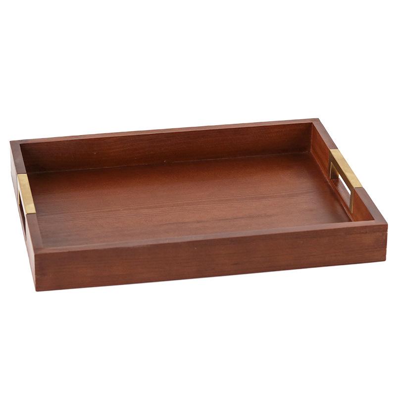 New Chinese Style Solid Wood Pallet Sales Office Coffee Table Desktop Ornaments Model Room Living Room Tea Set Storage Tray Jewelry Combination