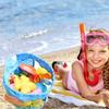 Kingsie Mesh Toy Bag, Sandbox Bag, Sand Play Supplies, Toy Storage Bag (Blue)