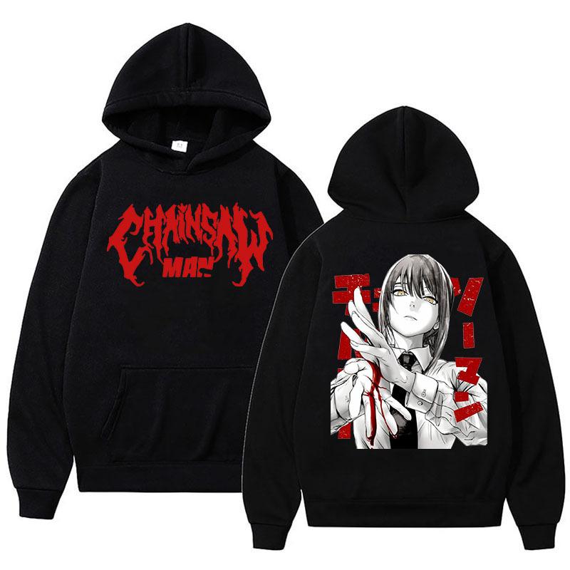 Chainsaw Man Makima Autumn Winter Men Hoodie Vintage Unisex Pullover Men Vintage Graphic Hoody Tops Oversize Clothing