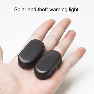 Car Solar Power Simulated Dummy Alarm Anti-Theft LED Flashing Security Light Fake Automotive Warning Lamp