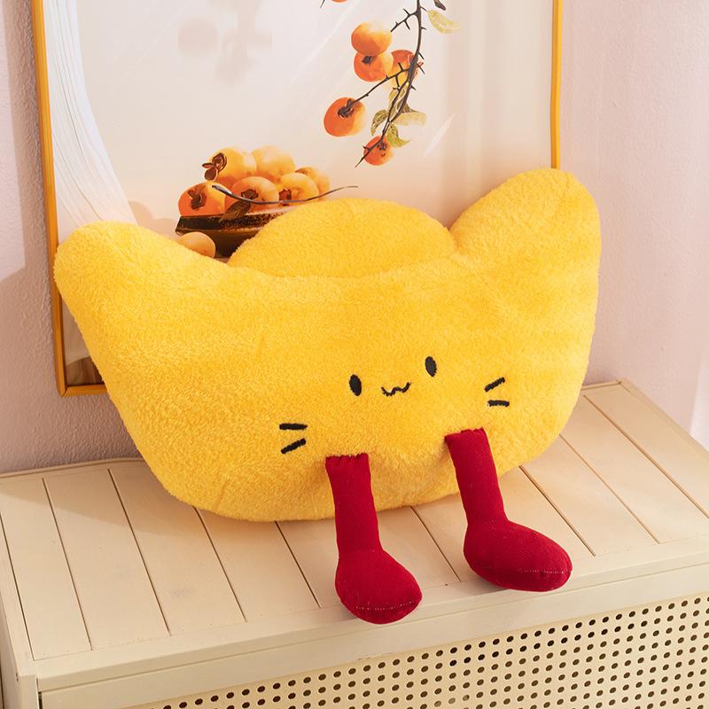 

Новый стиль Zhaocai Jinbao Подушка Плюшевая игрушка Кукла Золотой слиток Кукла Подушка для спинки дивана Декоративное украшение Подарок 35cm (0.3kg)