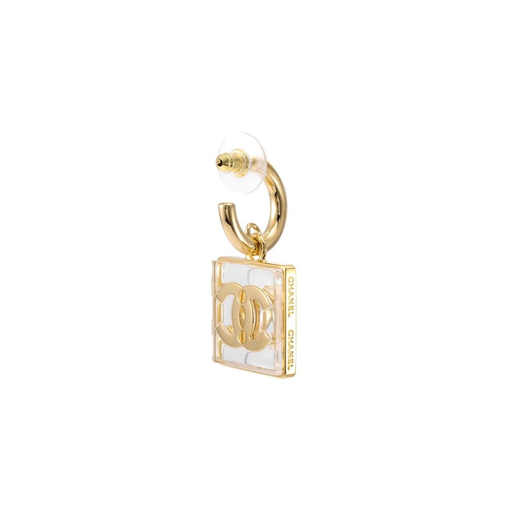 Chanel 1986-1988 square coco mark earrings ABA586-B10754-NN586