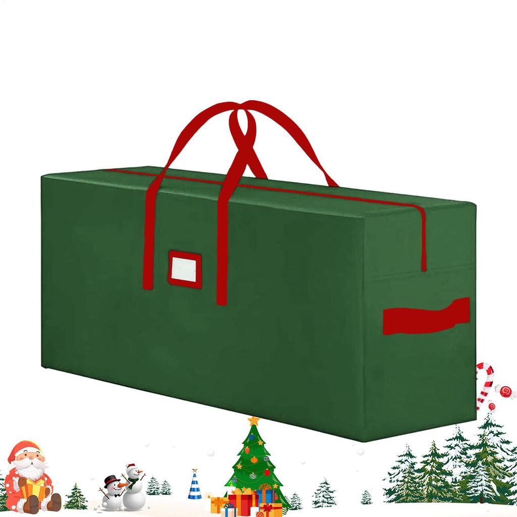 Large Christmas Tree Storage Bag Waterproof Tub Xmas Tree Decoration Wreath Storage Box Handles Organizer for Home