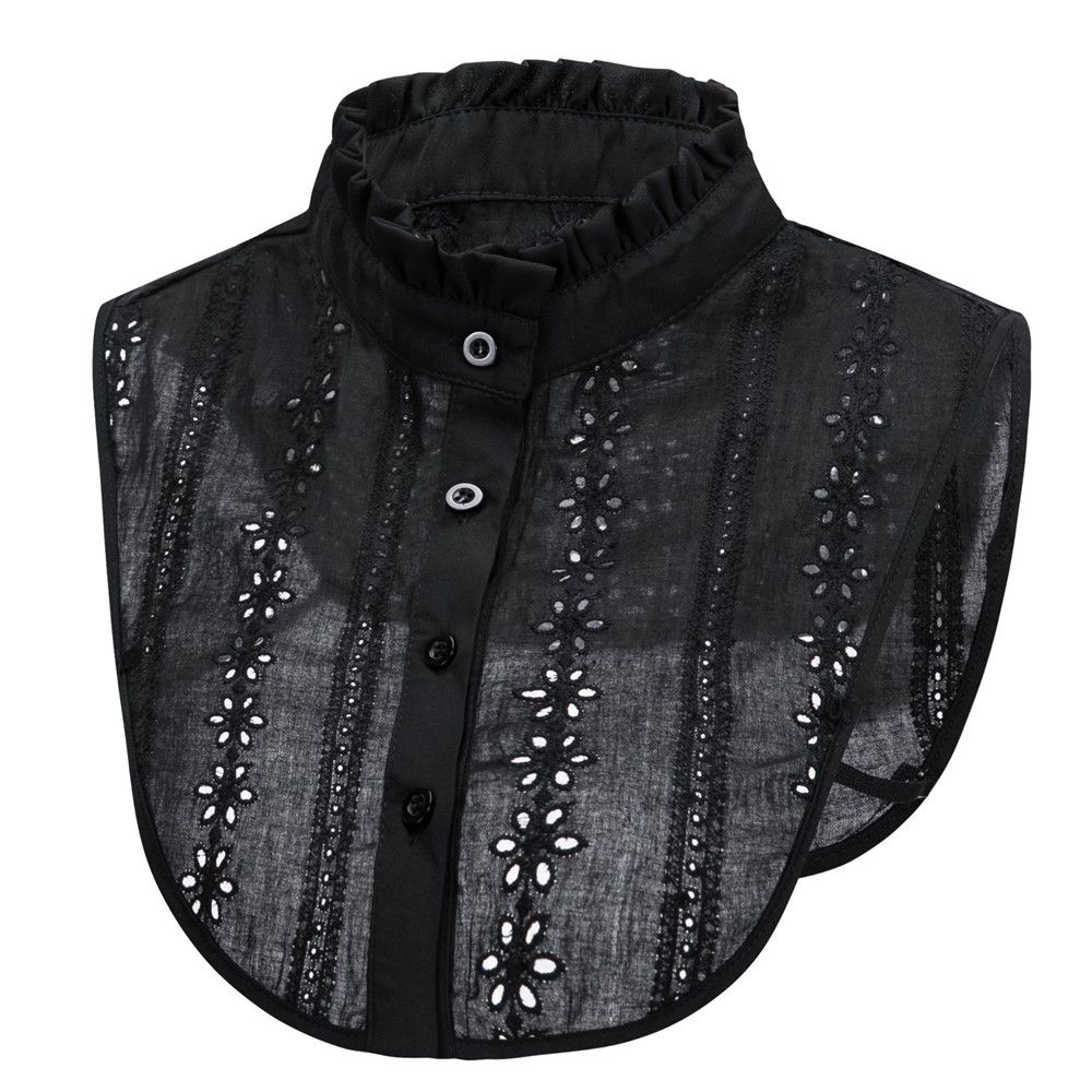 Vintage Lace Cotton False Tie Shirt Fake Collar Clothes Accessories Lapel Blouse Top