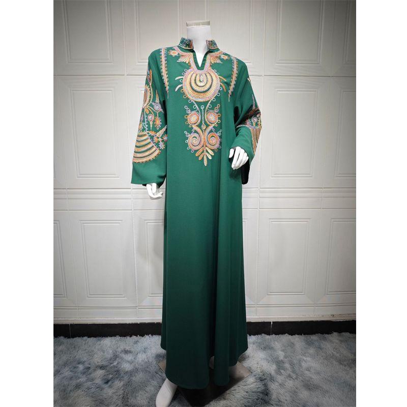 Magic Queen Middle East Women's Clothing Embroider Rope Embroidery Pullover Dubai Tourism Dress Arab Robe Dresses