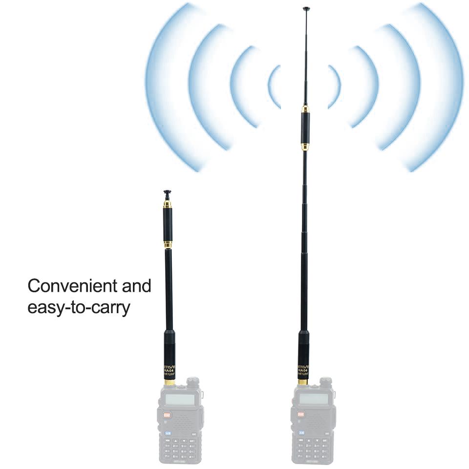 Ha04 Anténa Walkie Talkie Sma-f Uv Dvojpásmová 144/430mhz Ručné Rádiá Pre Kenwood Uv5r Uv82 H777 Rt29