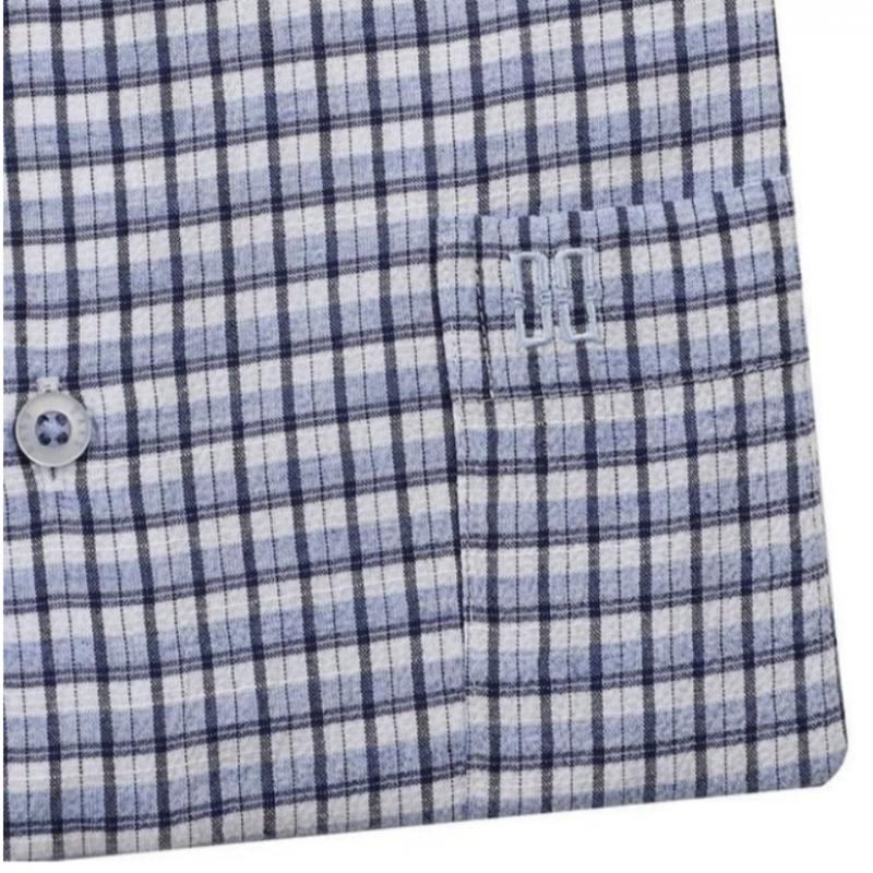 Daks 26ss Linen Blend Small Check Summer Short Sleeve Regular Fit Casual Shirt