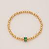 Bracelet Gold Beads December 12Th Birthday Stone Zircon Electroplating Real Gold Color Retention Beaded Bracelet