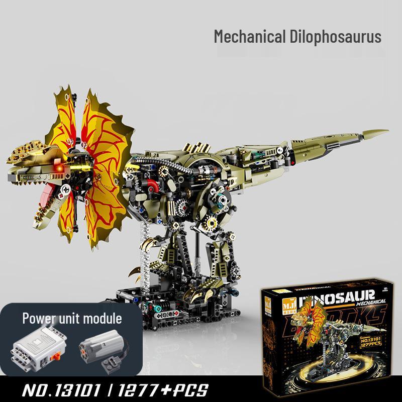 Lego-Compatible Electric Mechanical Whale Building Kit - Challenging DIY Animal Model Toy for Boys