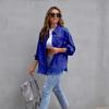 VAYLA Holes Raw-edges Denim Jacket Women Spring Autumn Shirt Style Jeancoat Casual Top Rose-Red Orange Purple Outerwear Lady Coat