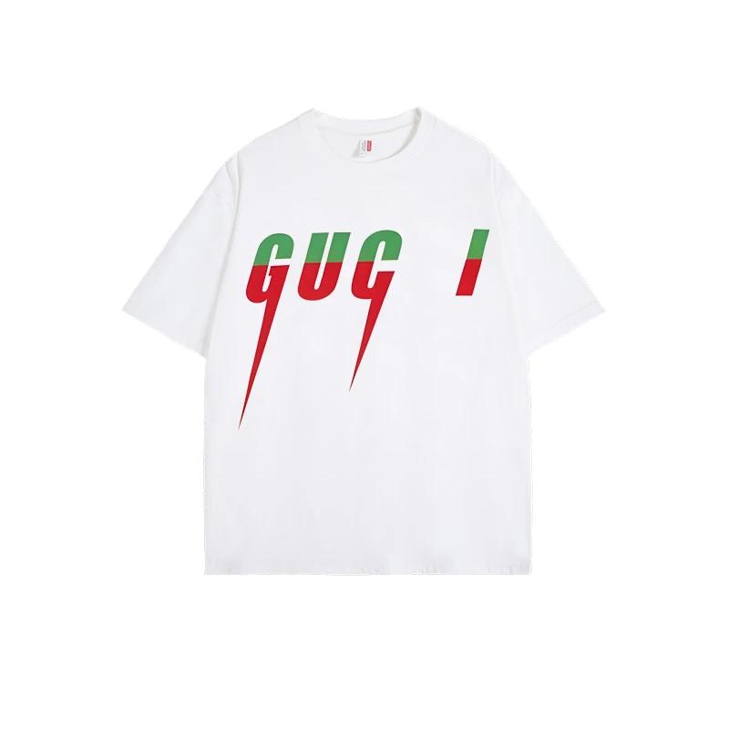 2024 American High Street Couple Short-sleeved Cotton T-shirt for Men and Women Summer Heavy Street High-quality Niche Top