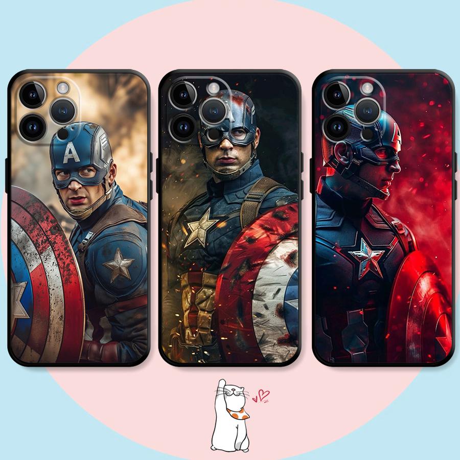 Soft Cover Case for Google Pixel 6a 9 Pro XL 6 Pro 7 Pro 8 Pro 8a 9a 7a Marvel Captain America