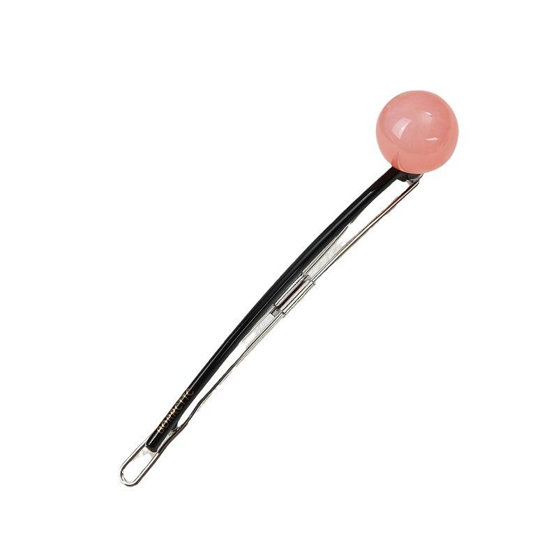 2024 Trend: Round Ball Acrylic Lollipop Hair Clip – Simple, Celebrity-Style Accessory