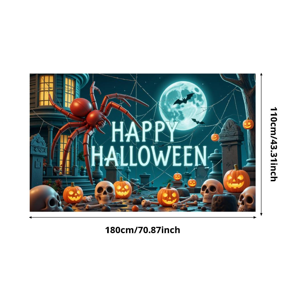 Holiday Banner Lanterns Party Prop Halloween Decor Dark Theme Scary Prop For Night Event Haunted House Holiday Event