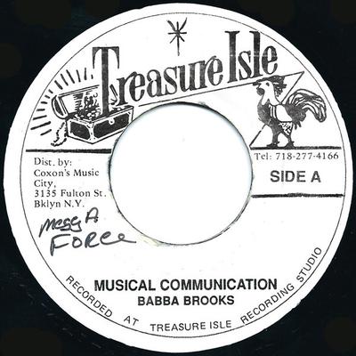 7inch Record BABA BROOKS / STRANGER & PATSY - Musical Communication / Yea Yea Bab NONE Treasure Isle Jamaica Reggae, Ska & Dub Used