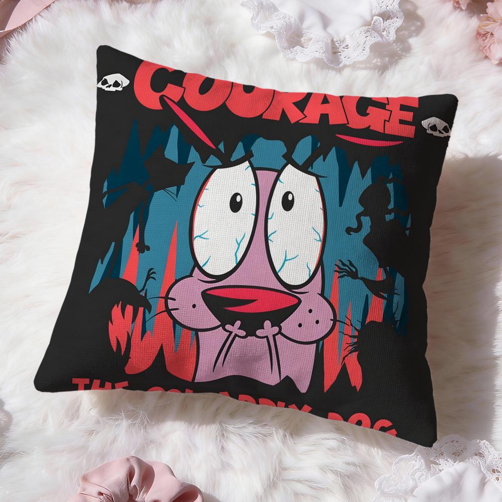 Courage the Cowardly DogS Cushion Cover Premium Comfort Reversible Pillow Cove -Two in One Design for Any Room & Car Interior