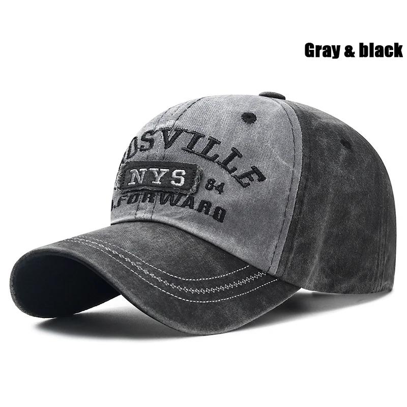New Style Washed Old Letter Embroidered Caps Outdoor Fashion Personality Street Sun Visor Baseball Cap