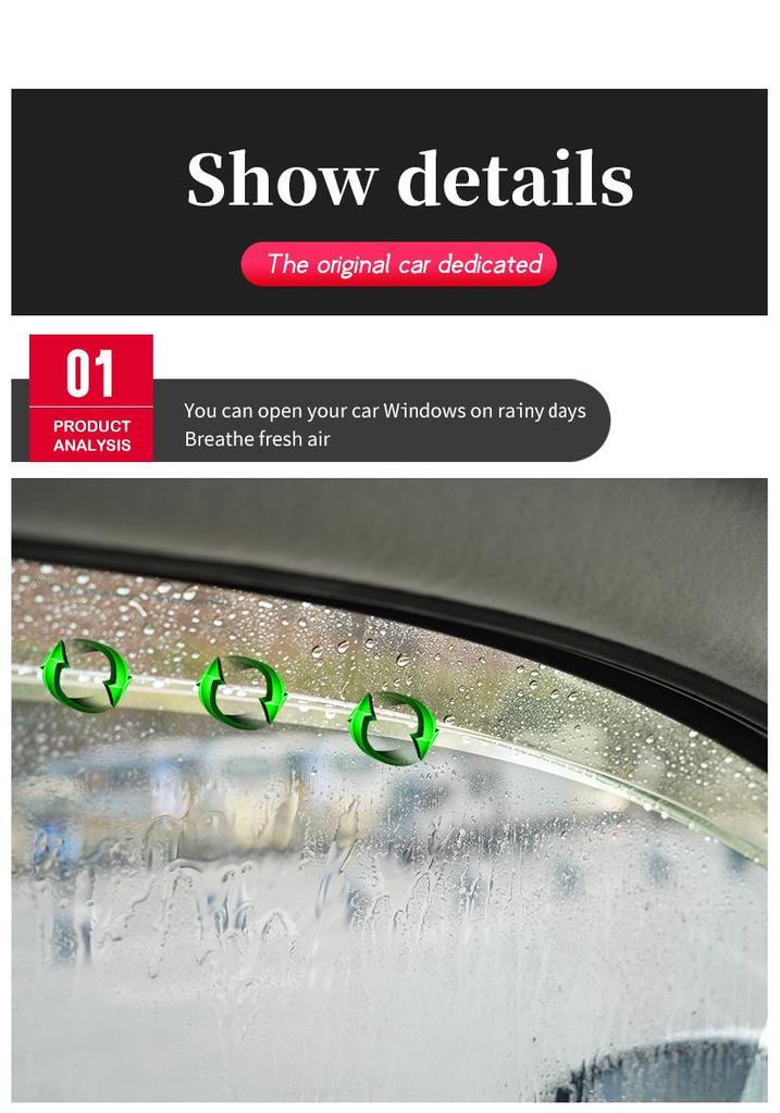 MG Urban Car Window Rain & Sun Visor Deflector