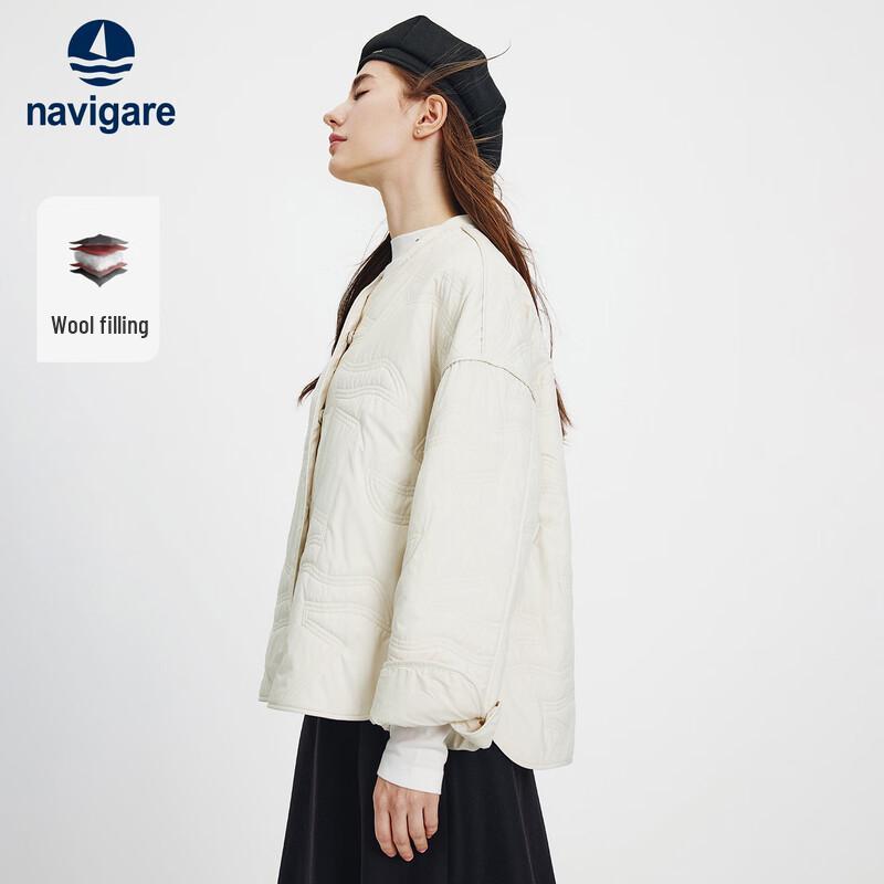 

Navigare Women s Loose Baseball Collar Padded Jacket 2341205502 L