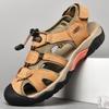 Large Size 2025 Summer Cowhide Sandals Cowhide Outdoor Creek Shoes Casual Men's Beach Shoes Sandals