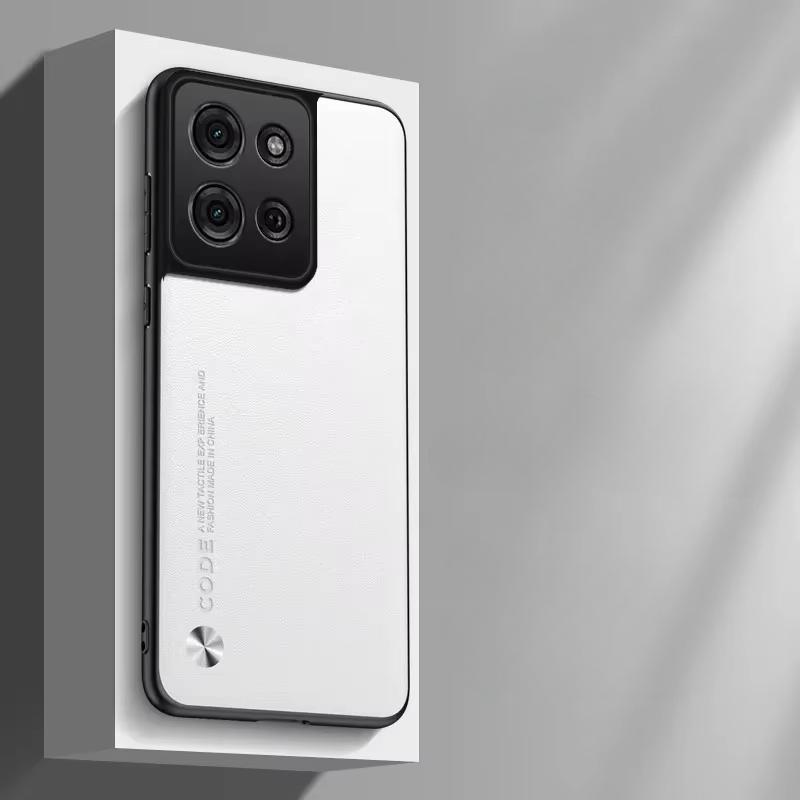 Carbon Fiber PU Leather Case For Motorola Moto G75 G55 G35 G85 Edge 50 Fusion 40 Neo Silicone Matte Bumper Soft Frame Shockproof Cover