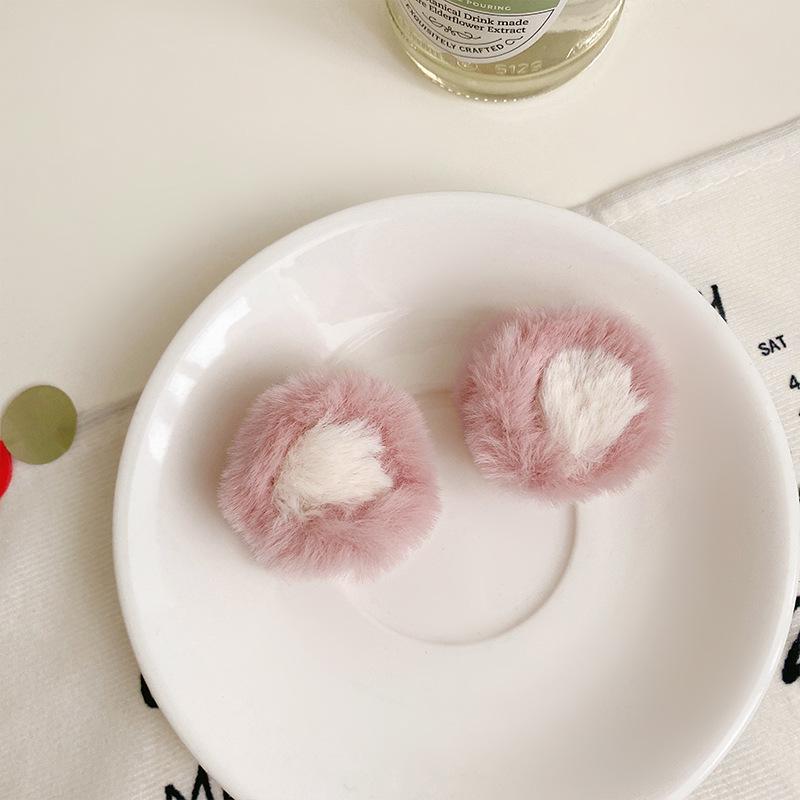 3D Cat Ear Plush Hairclips - Cute Japanese Style Bangs Accessories