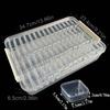 Large Capacity Fuse Beads Organizer 60 Small Boxes with Cover Bean Storage Box Transparent Square Design Jewelry Container