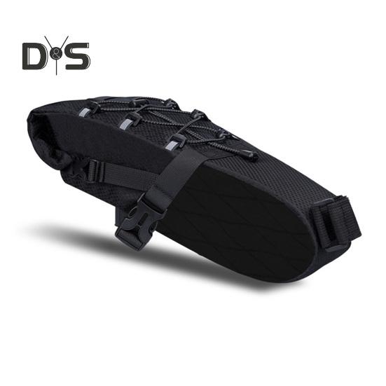 Bicycle Saddle Storage Bag 5.8L Capacity Waterproof Reflective Road Mountain Bike Seat Rear Tail Bag Organizer Pouch Cycling Bike Accessories