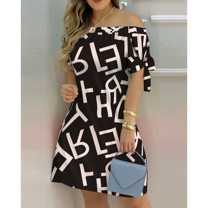 2025 Spring/Summer New Style Elegant Mid Skirt One Shoulder Commuter Dress Women's Wear