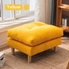 Soft Velvet Solid Wood Bed-End Bench  Durable Nordic Sofa Footstool  Sturdy Living Room Ottoman  Versatile Square Footrest