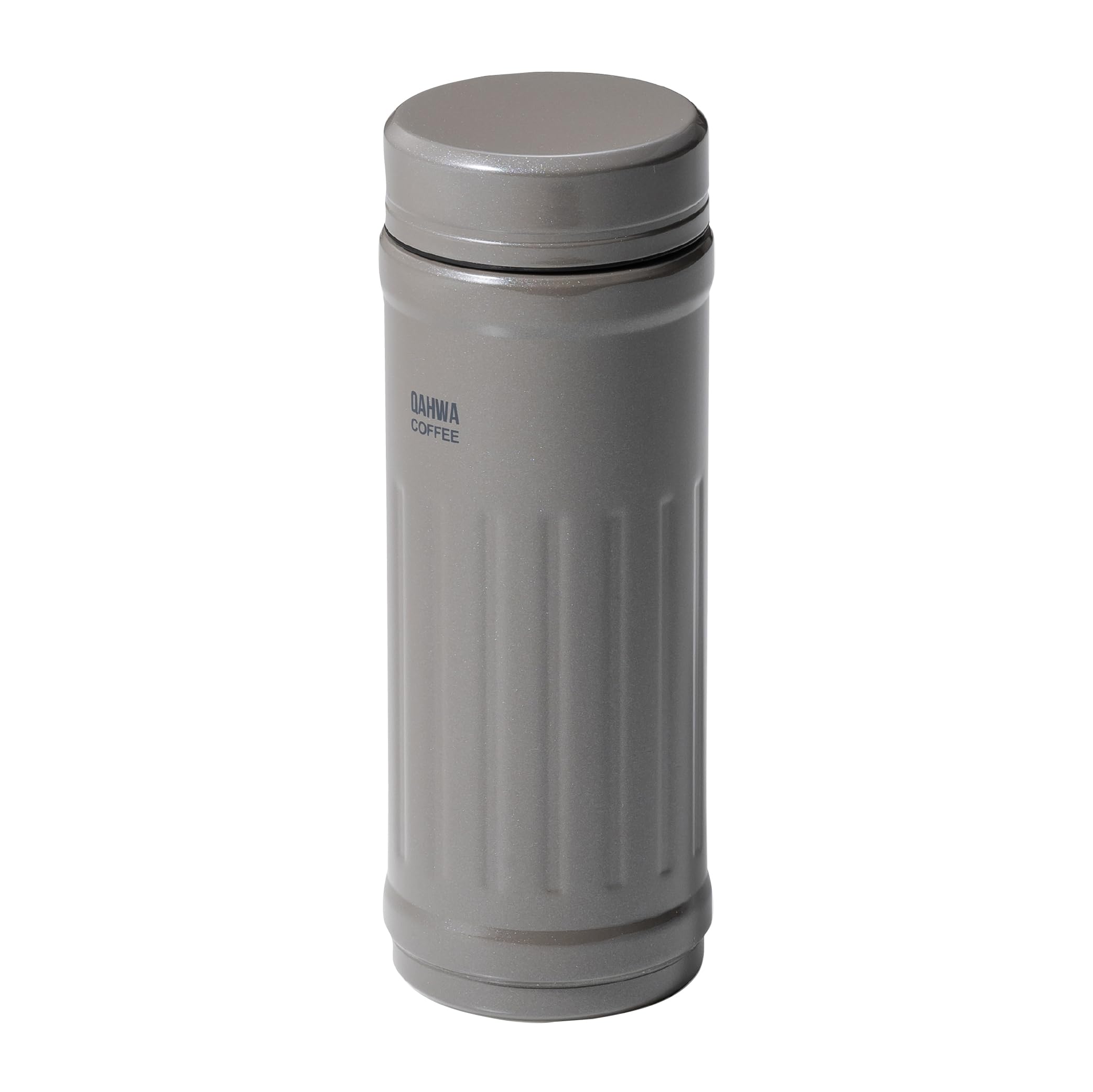 

QAHWA Coffee Bottle 2, 410ml, Greige, Direct Drinking, Vacuum Insulated, Dual-Layered Construction, Teflon-Coated Interior, Enjoy the Taste and Aroma