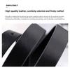 Meier Genuine leather belt - versatile & stylish top grain cowhide belt with hand-stitched pebble grain buckle