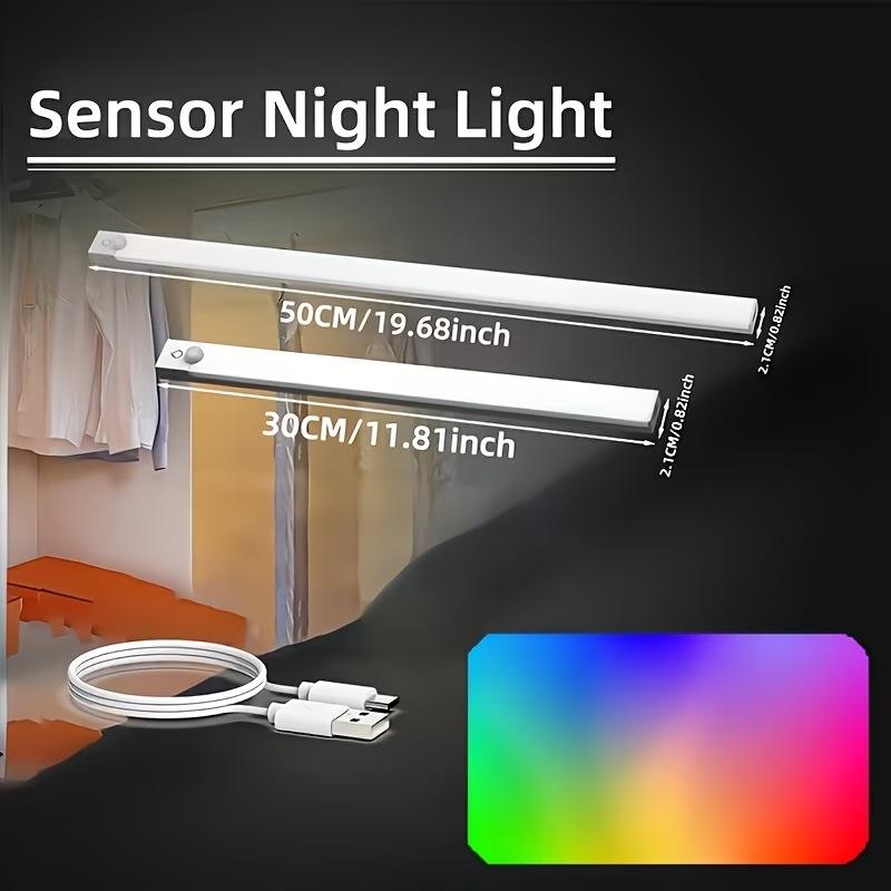 Rechargeable LED Motion Sensor Magnetic Strip Light for Wardrobe, Cabinet, or Bedroom