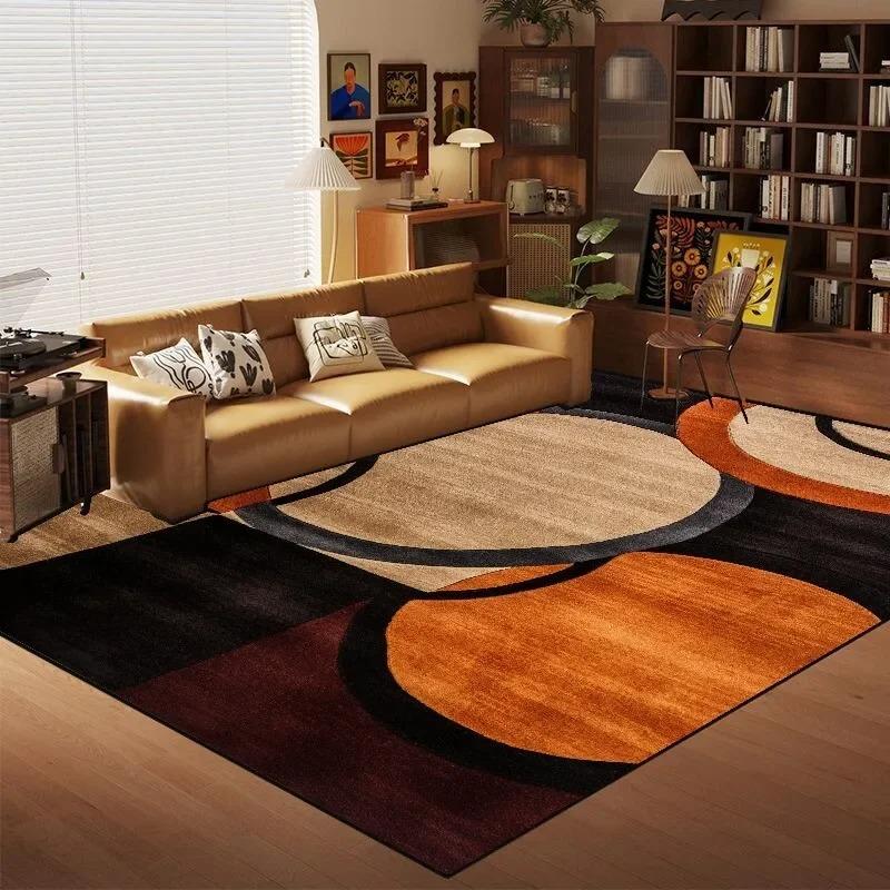 Nordischer Mehrfarbiger Wohnzimmerteppich Moderne Geometrie Sofa Couchtisch Rutschfester Teppich Schlafzimmer Nachttisch Weiche Bodenmatten Heimdekoration