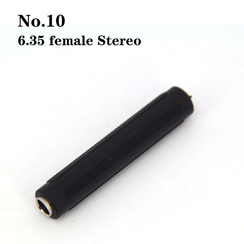 2pcs 2 3 Pole 6.35mm 6.5mm Audio Male Female Mono Stereo Solder Connector Plug Socket Gold Plated Metal Amplifier Mic Converter