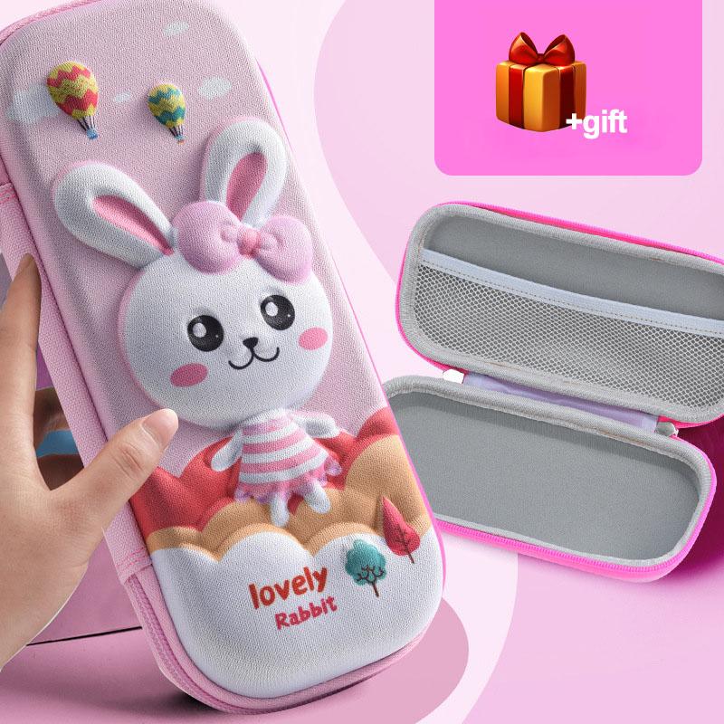 3D Cartoon EVA Pencil Case Unicorn 2 Layer Kawaii Waterproof Pen Box for Girls Student Colored School Supllies Cute Stationary Bag Gifts