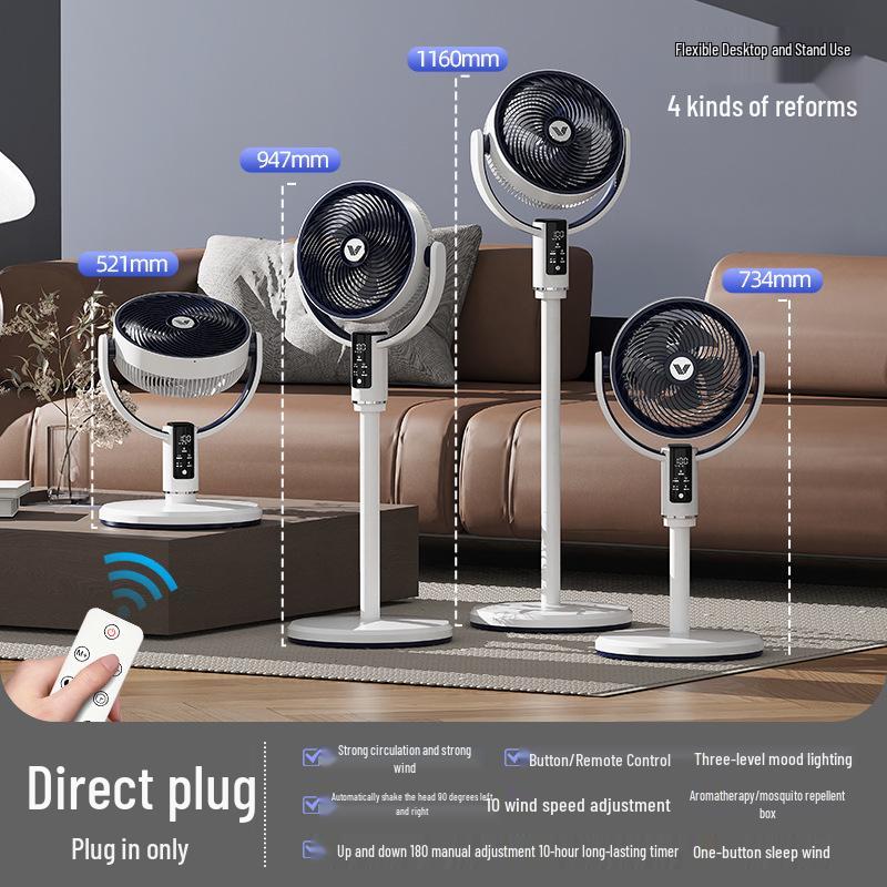 Compact Dual-Use USB Fan with Timer & Remote for Home