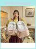Cute Cartoon Cat Backpack For Girls With Nylon Material And Large Capacity For School And Travel