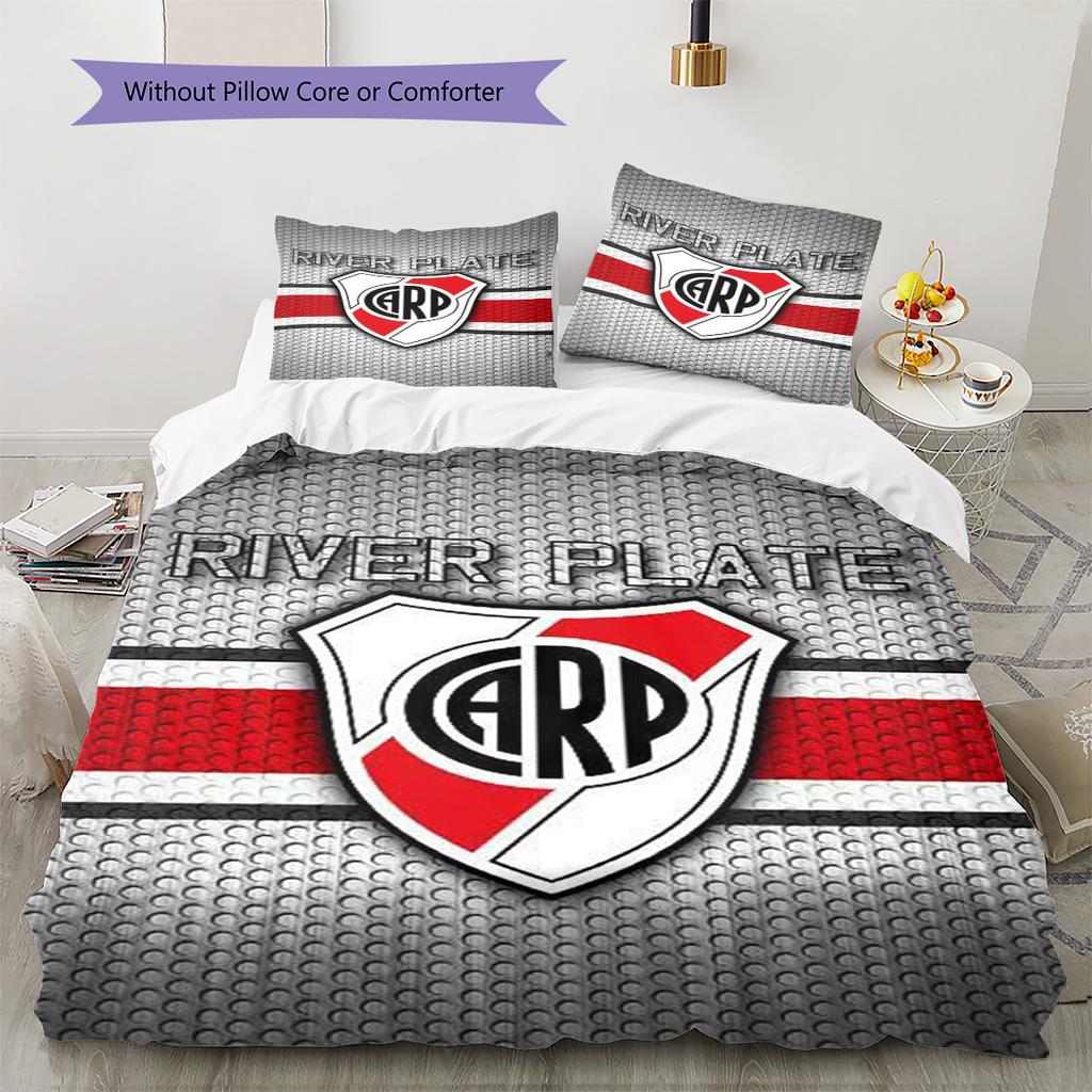 River Plate Pattern Bedding Set Quilt Cover Pillowcase Home Decor Gift (1 * Duvet Cover + 2 * Pillowcase, Without Core)