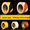 Yellow-Black Lattice Reflective Sticker Roll