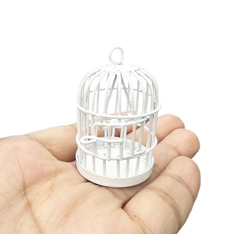 1 buc Micro Decorare peisaj 1/12 Casă de păpuși Miniatura Metal Cușcă pentru păsări Model Mobilier Scenă de cameră Accesoriu DIY