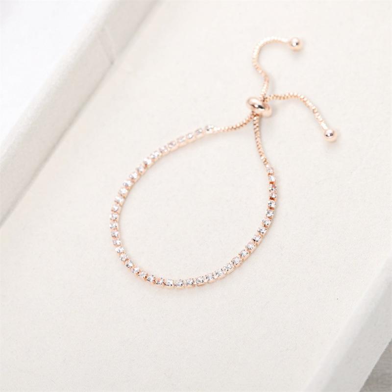 Elegant Rhinestone Pull-String Bracelet