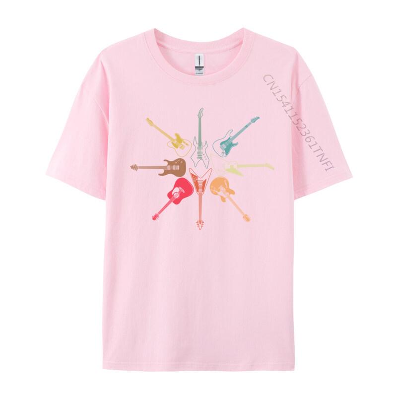 Cool Guitar For Men Women Vintage Guitar Lovers Guitarist T-Shirt Male Aesthetic Camisas Casual Tshirt Cotton Tees Tops Classic