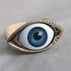 Punk Eyeball Rings for Men Women Unisex Evil Eye Vintage Halloween Jewelry Wholesale Exaggerated Gothic Rings Gift