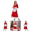 Christmas Santa Costume Dress For Adults With Polyester Fabric For Holiday Parties