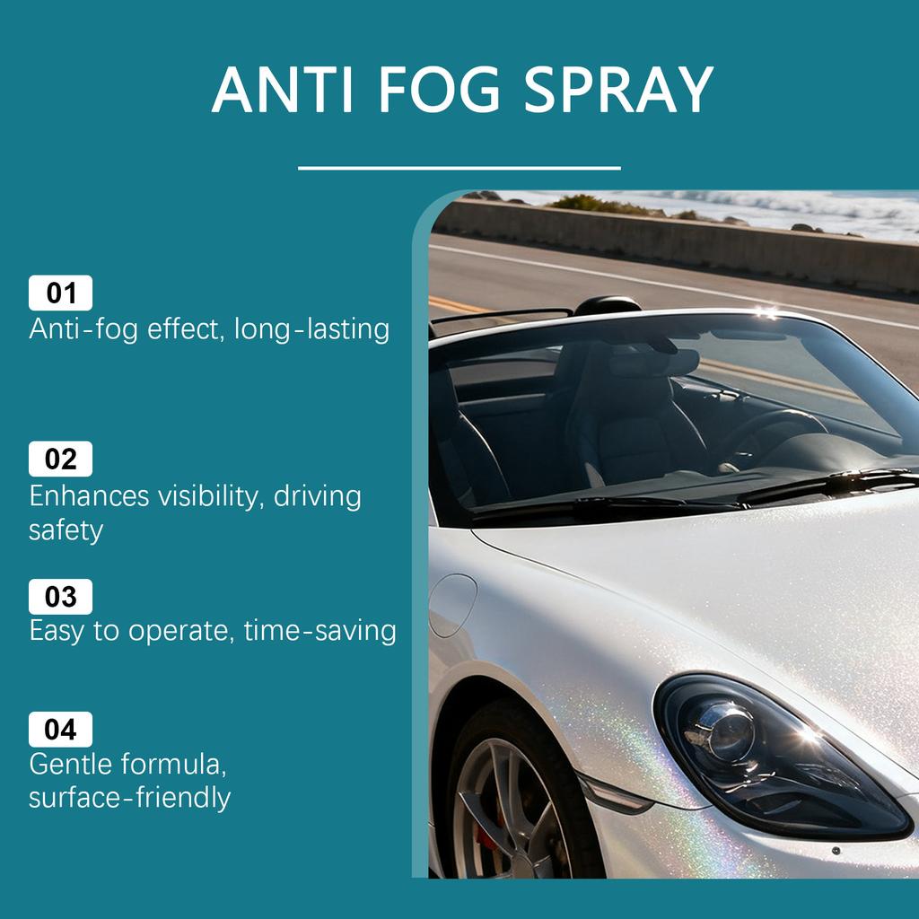 -fog Spray For Car Windshields Enhances And Driving Safety. -fog Spray For Car Windshields Enhances Clear Driving 120ML